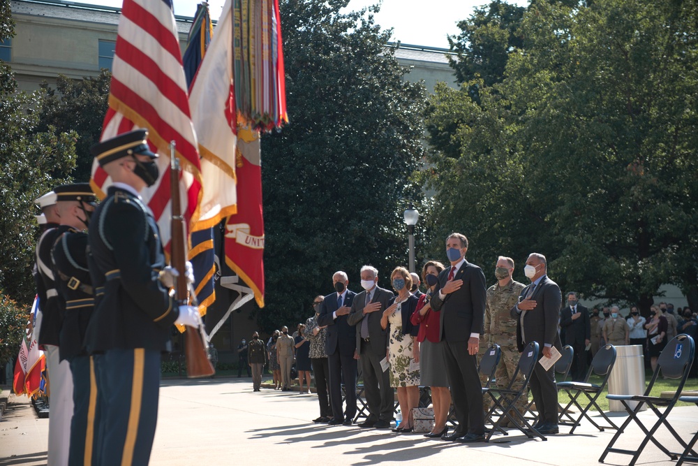 DOD Staff Observe 9/11 Memorial at Pentagon