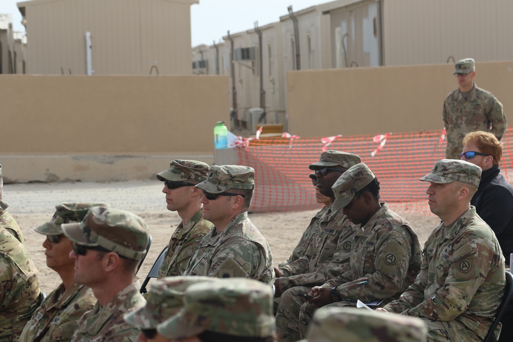Groundbreaking ceremony held for new rotational combat aviation brigade HQ at Camp Buehring, Kuwait