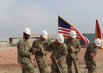 Groundbreaking ceremony held for new rotational combat aviation brigade HQ at Camp Buehring, Kuwait