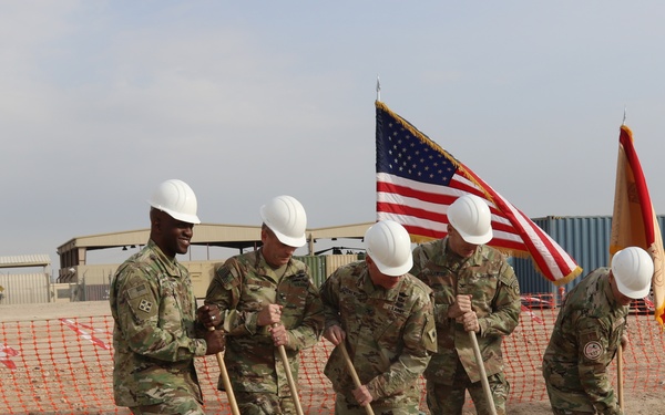 Groundbreaking ceremony held for new rotational combat aviation brigade HQ at Camp Buehring, Kuwait