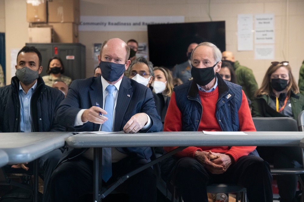 Delaware senators visit Task Force Liberty Village
