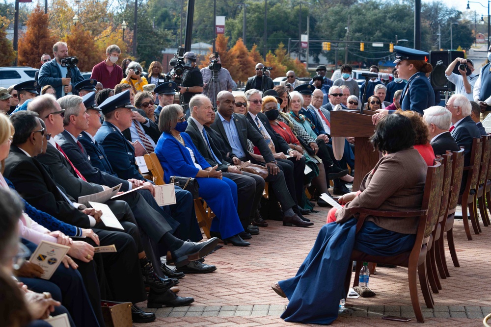 AETC Commander Unveils Rosa Parks Sculpture