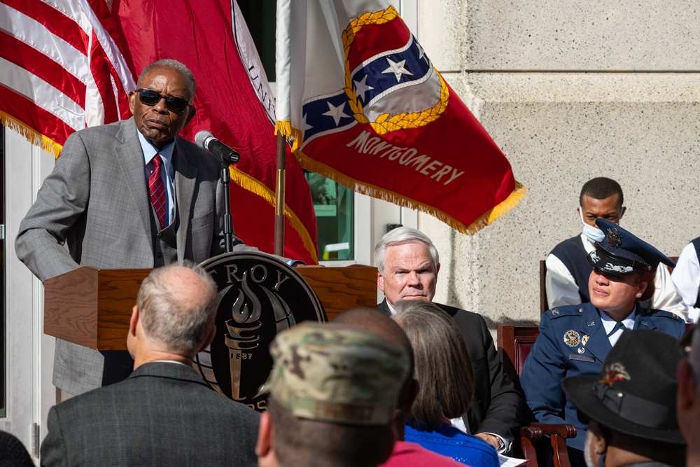 AETC Commander Unveils Rosa Parks Sculpture