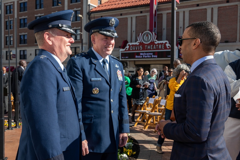 AETC Commander Unveils Rosa Parks Sculpture