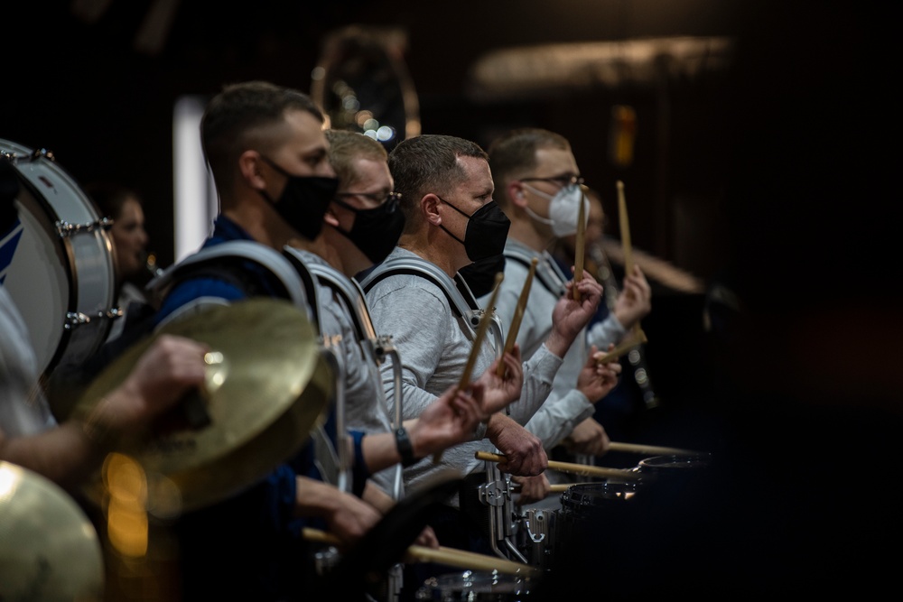 USAF Total Force Band Parade of Roses rehearsals