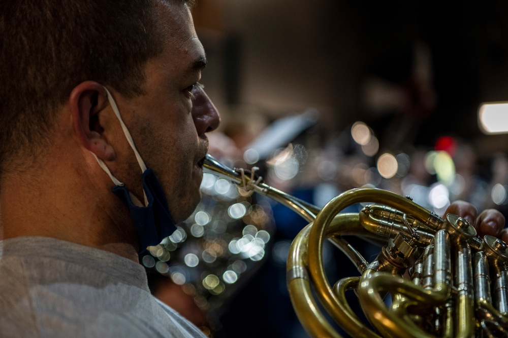 USAF Total Force Band Parade of Roses rehearsals