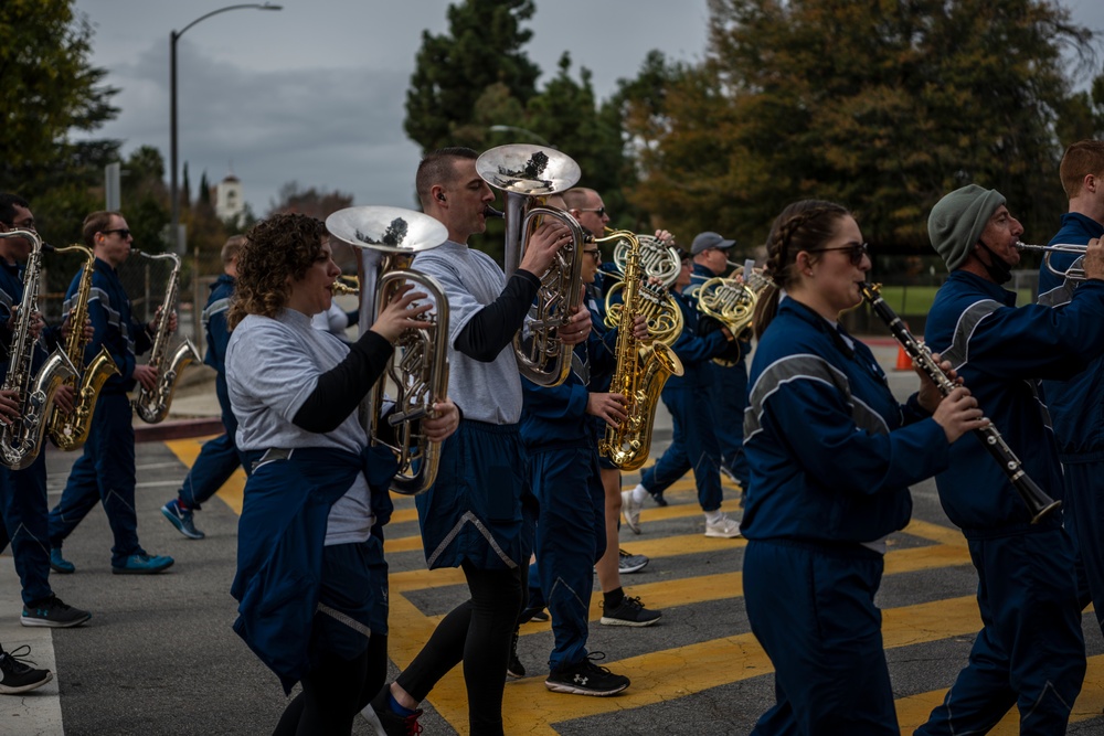 USAF Total Force Band Parade of Roses rehearsals