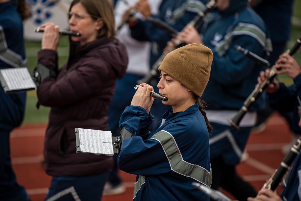 USAF Total Force Band Parade of Roses rehearsals