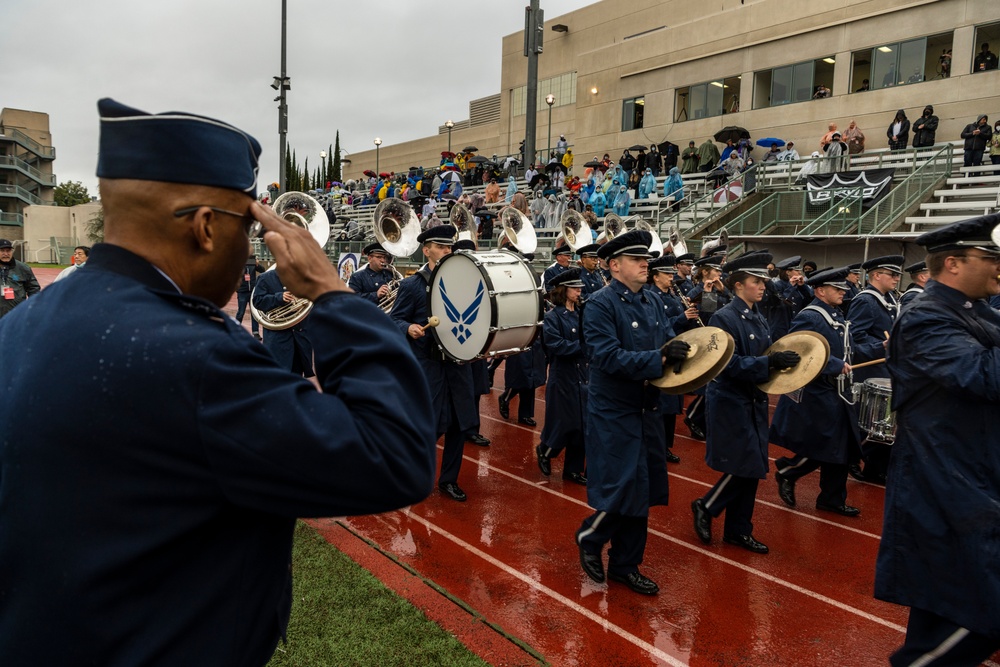 USAF Total Force Band Performs at the Rose Parade Bandfest in Pasadena