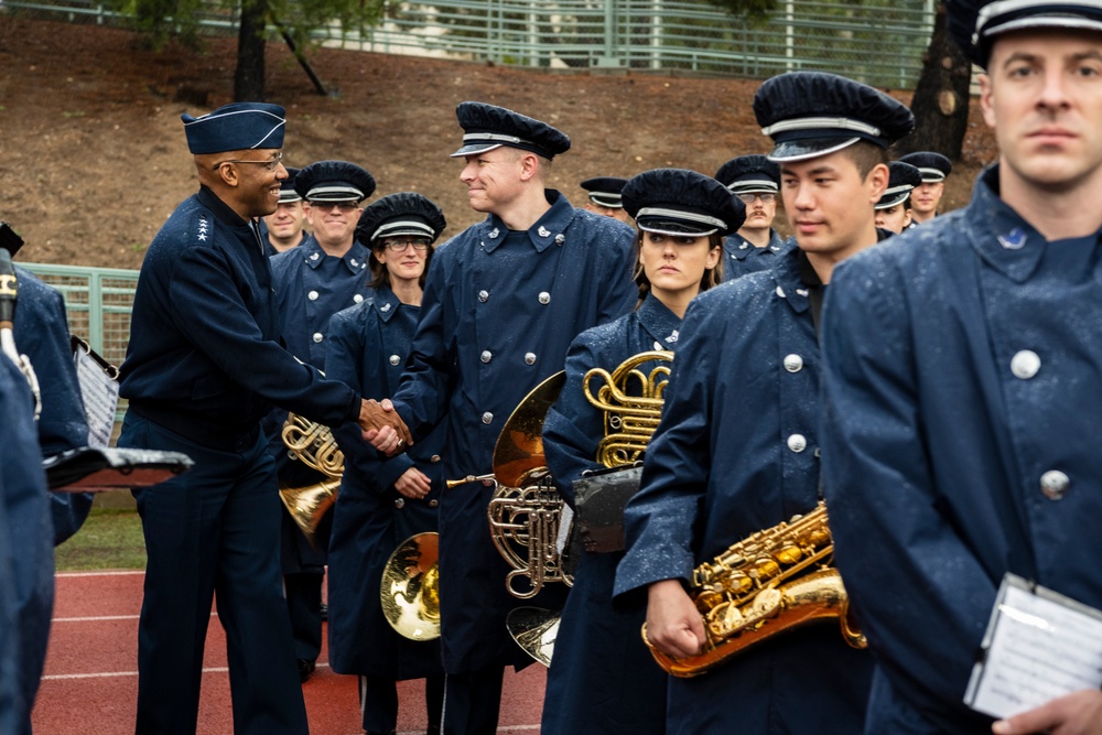 USAF Total Force Band Performs at the Rose Parade Bandfest in Pasadena