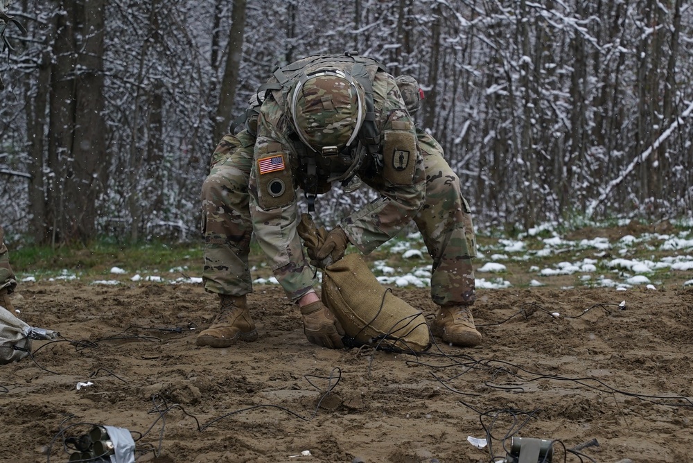 High explosives training at Camp James A. Garfield helps prepare future Army combat engineers