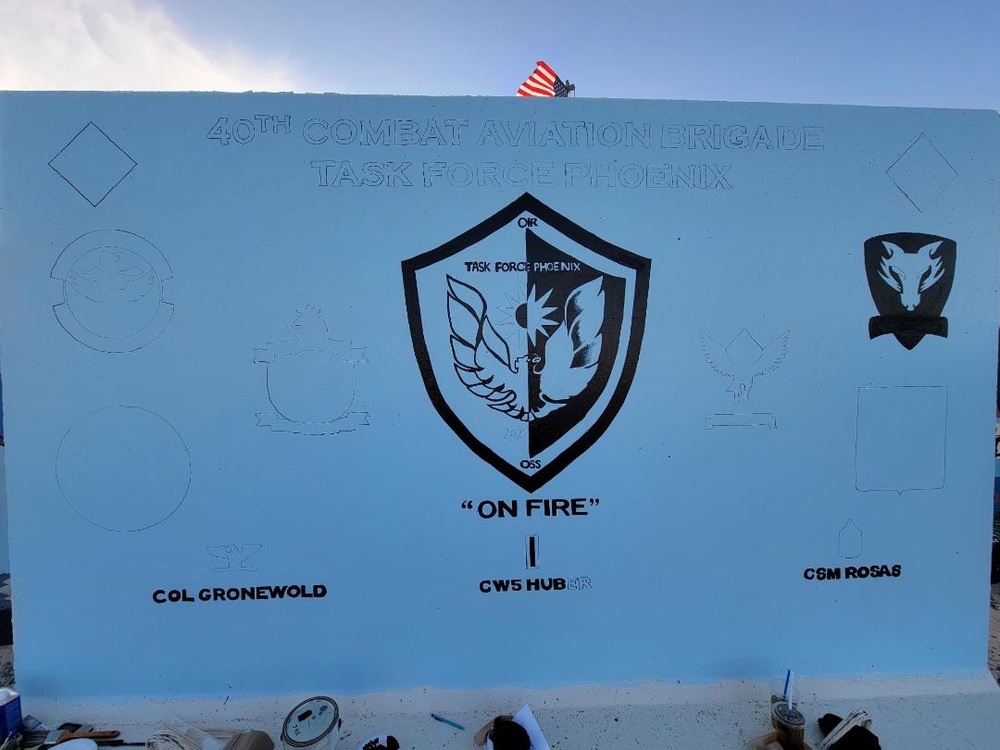 Task Force Phoenix marks 2021 deployment with T-wall mural