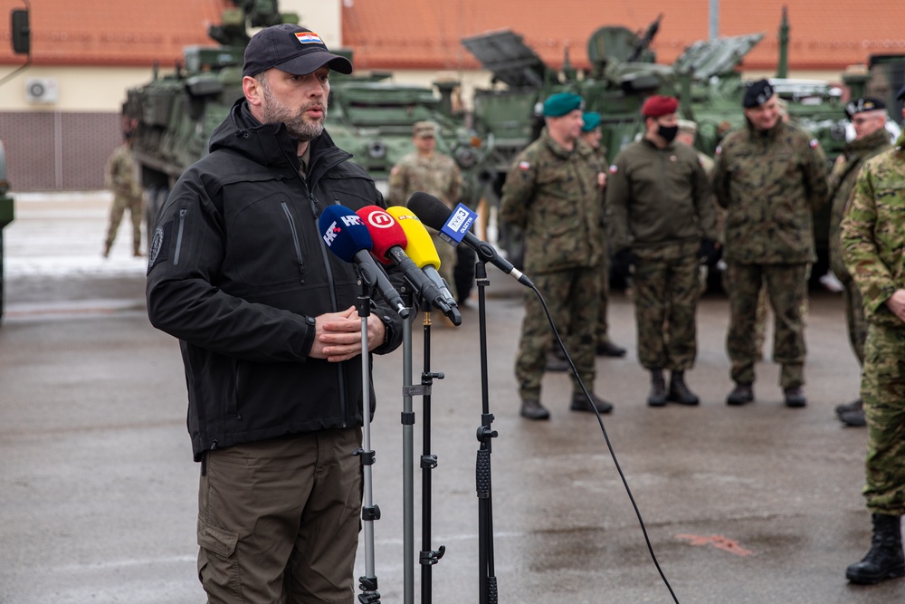 Croatian Minister of Defense visits Battle Group Poland