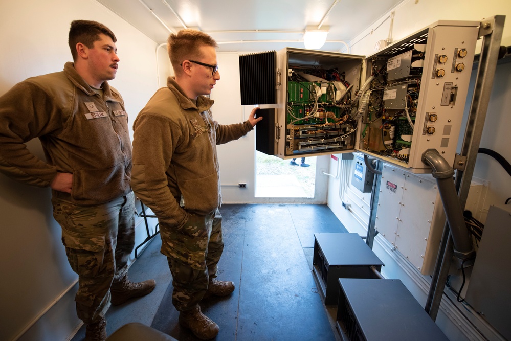 Deployed Airfield Operations Airmen support base exercise