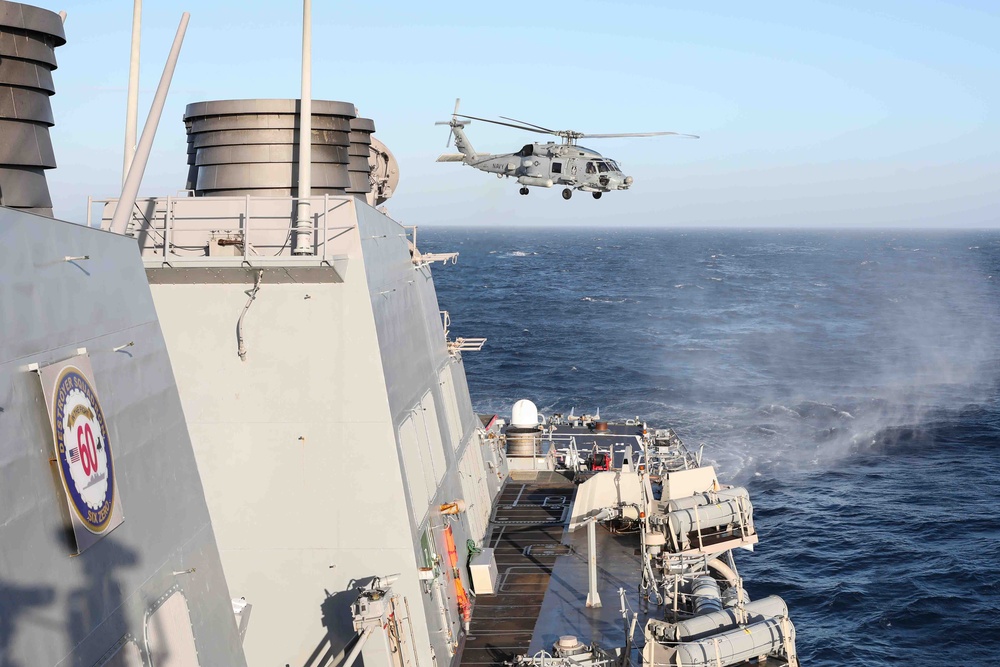 USS Ross flight operations