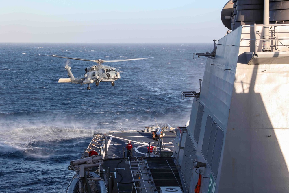 USS Ross flight operations