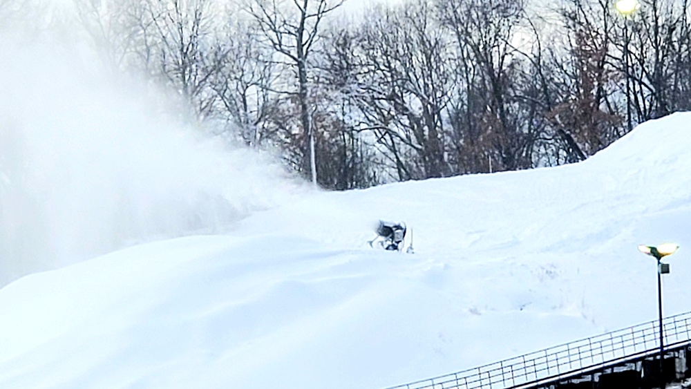 Snowmaking at Fort McCoy's Whitetail Ridge Ski Area