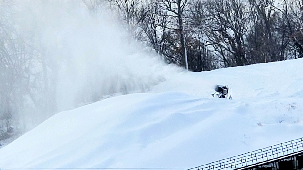 Snowmaking at Fort McCoy's Whitetail Ridge Ski Area
