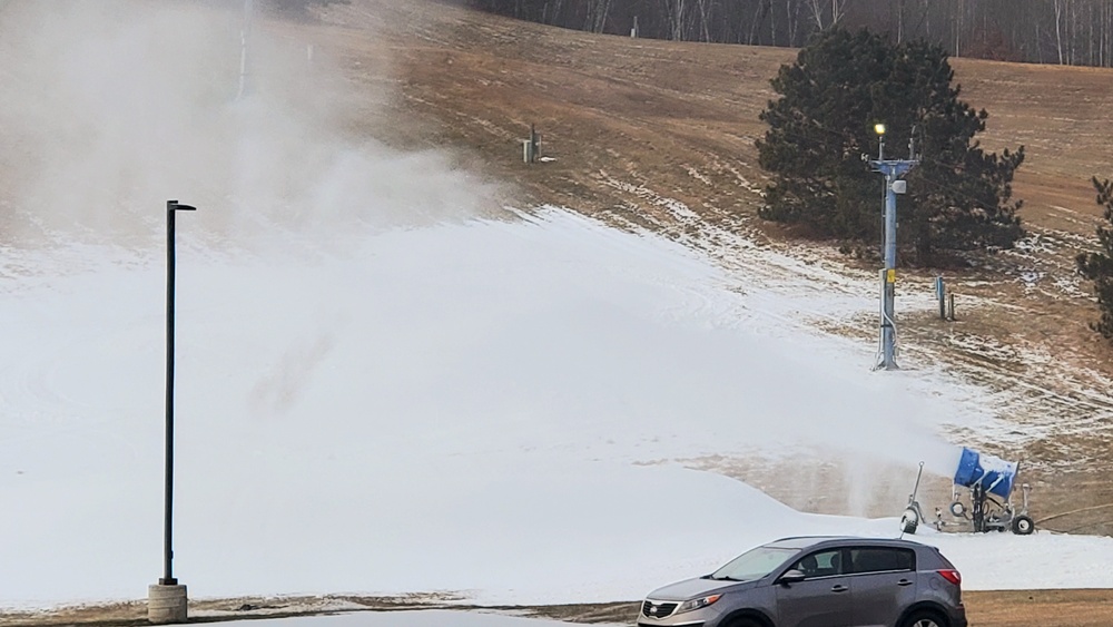 Snowmaking at Fort McCoy's Whitetail Ridge Ski Area