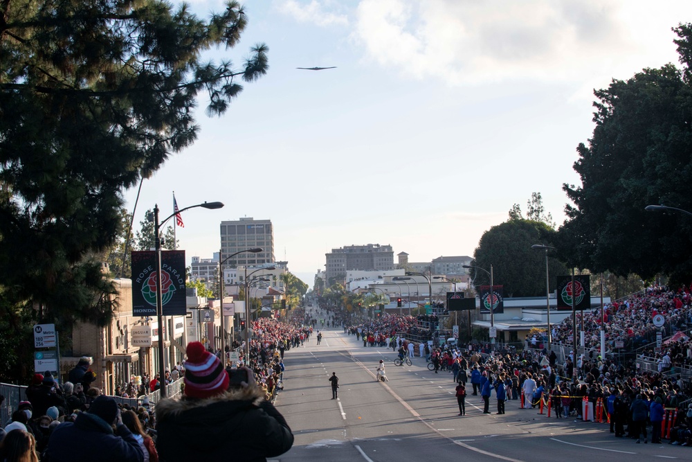 B-2 Spirit performs flyover for the 133rd Rose Parade