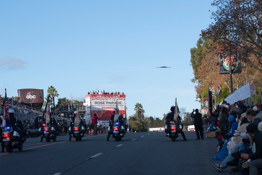 B-2 Spirit performs flyover for the 133rd Rose Parade