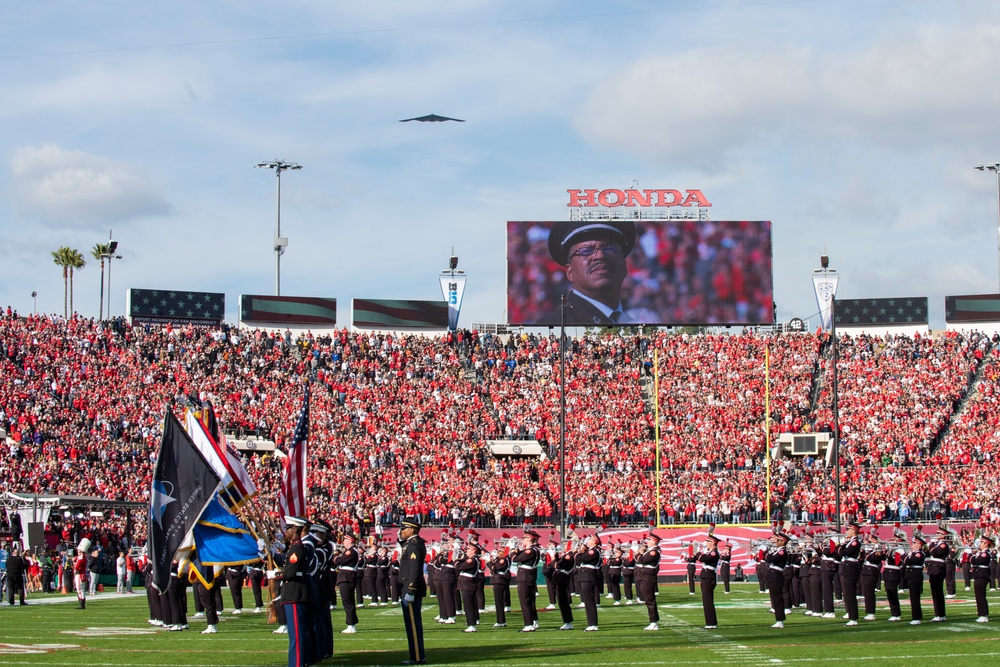 B-2 Spirit performs flyover for the 108th Rose Bowl Game