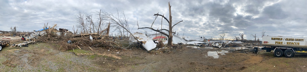 Neighborhoods in Mayfield, Kentucky are Scattered With Debris Following the Recent Tornadoes