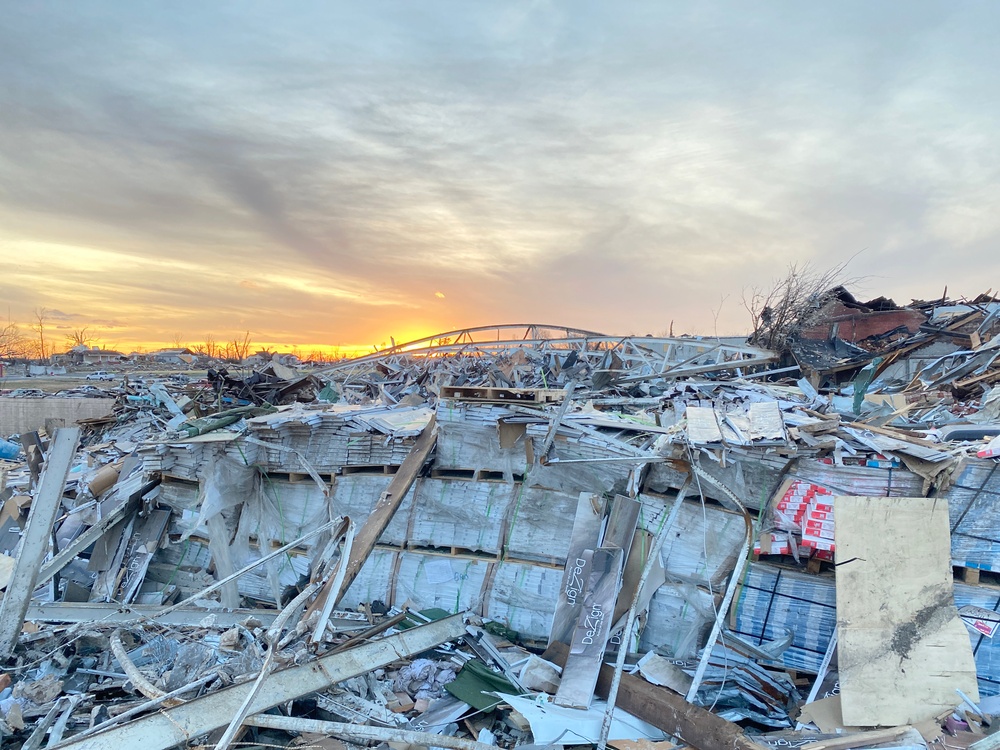 Neighborhoods Throughout Mayfield, Kentucky Are Scattered With Debris Following the Recent Tornadoes