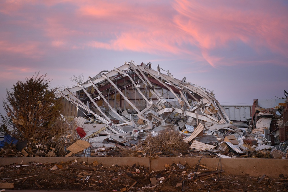 Buildings Are Damaged By the Recent Tornadoes in Mayfield, Kentucky