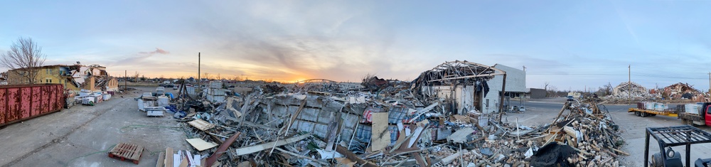 Debris Spans Kentucky Neighborhoods Impacted by the Recent Tornadoes