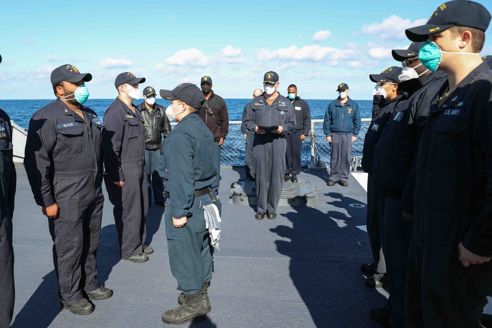 MM2 McNair frocked to Petty Officer 2nd Class