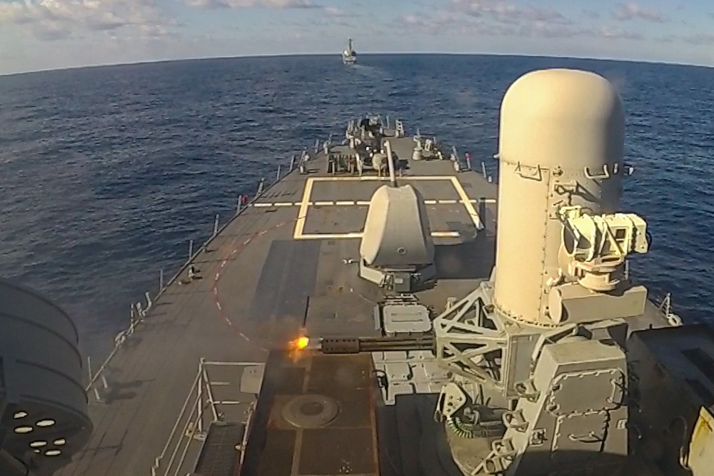 USS Ross participates in Gunnery Exercise