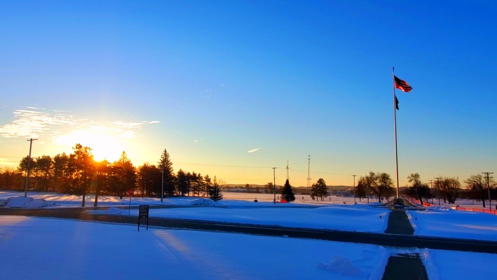 January sunrise at Fort McCoy