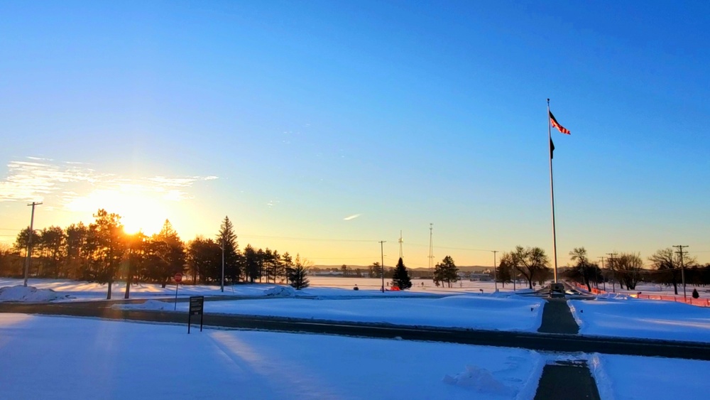 January sunrise at Fort McCoy
