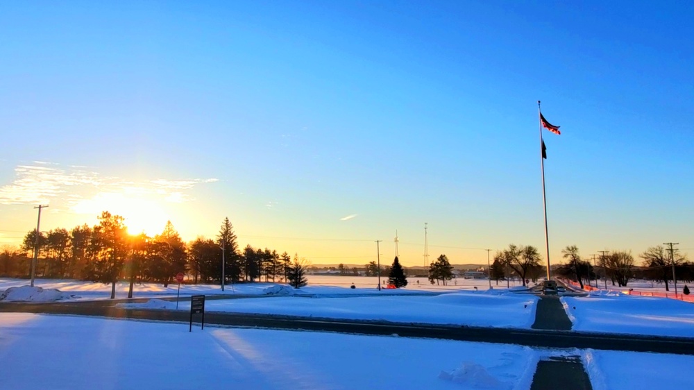 January sunrise at Fort McCoy