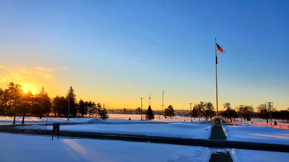 January sunrise at Fort McCoy