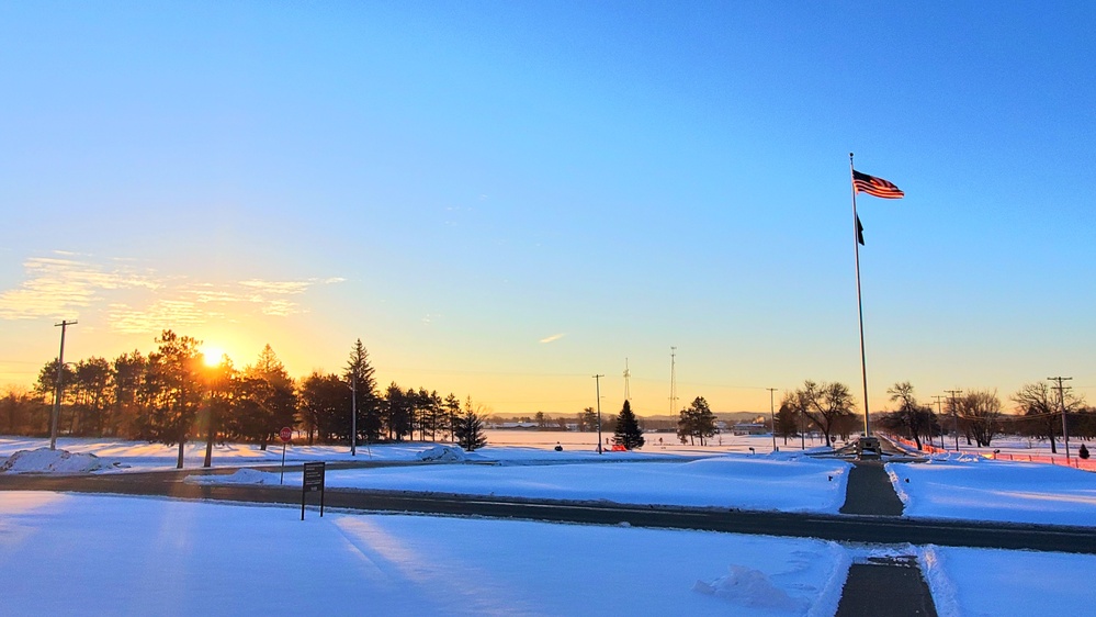 January sunrise at Fort McCoy
