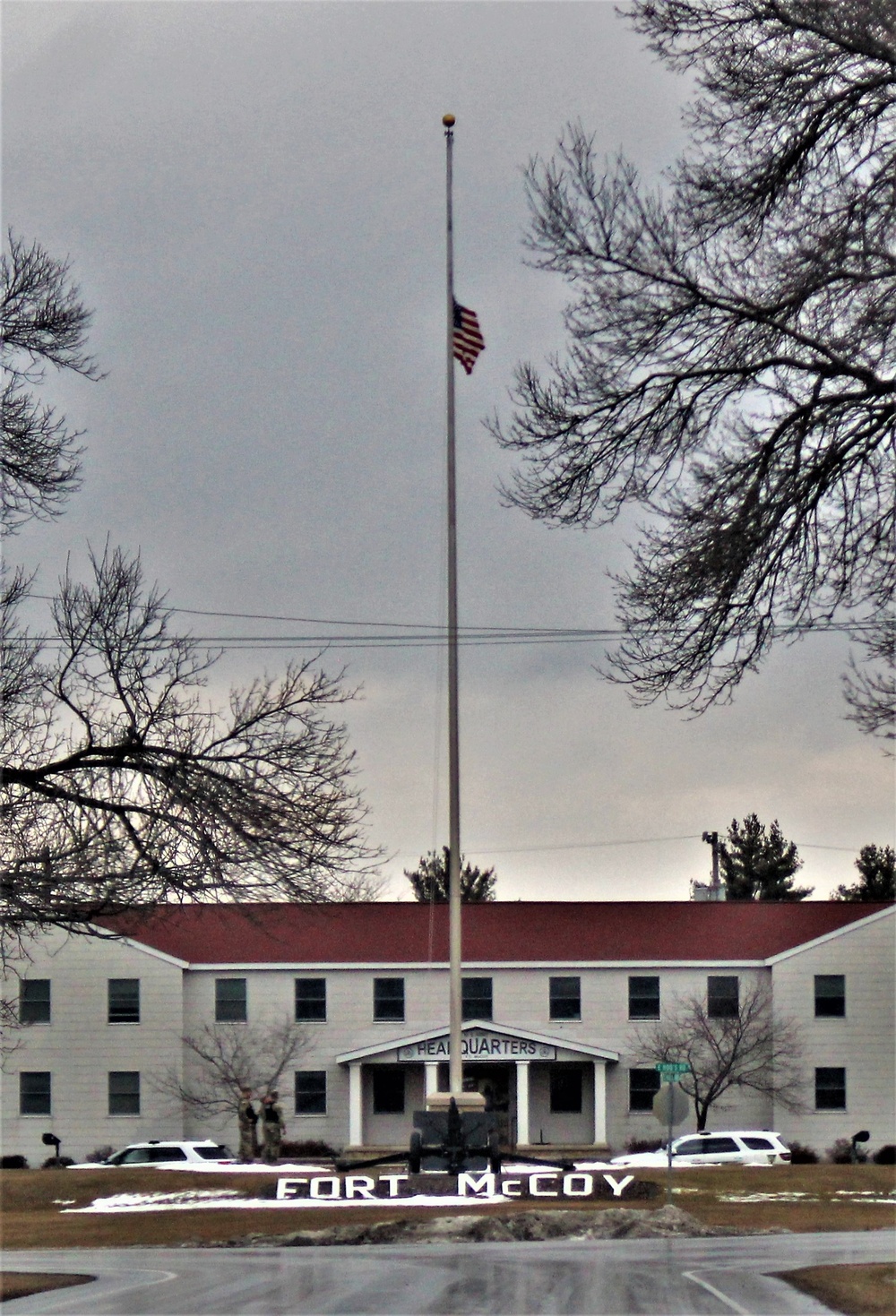 American Flag and Fort McCoy