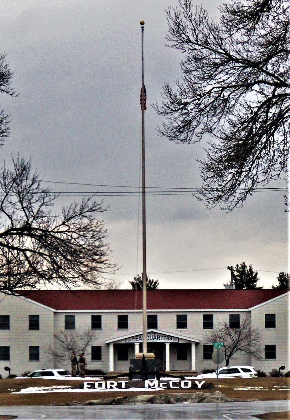 American Flag and Fort McCoy