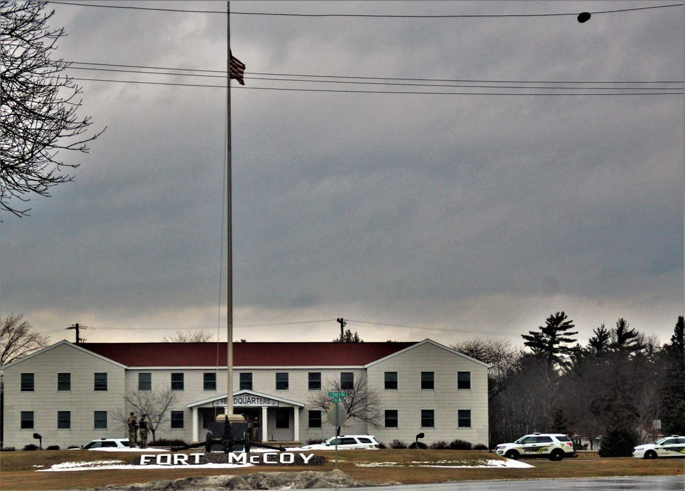 American Flag and Fort McCoy