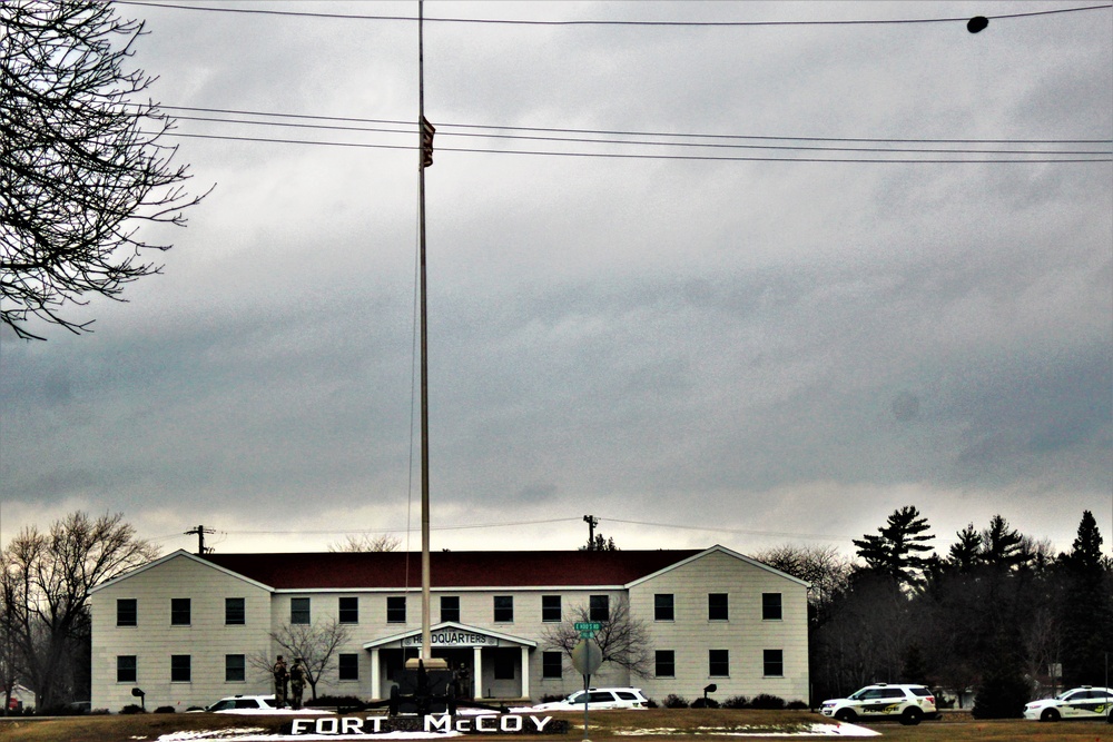 American Flag and Fort McCoy