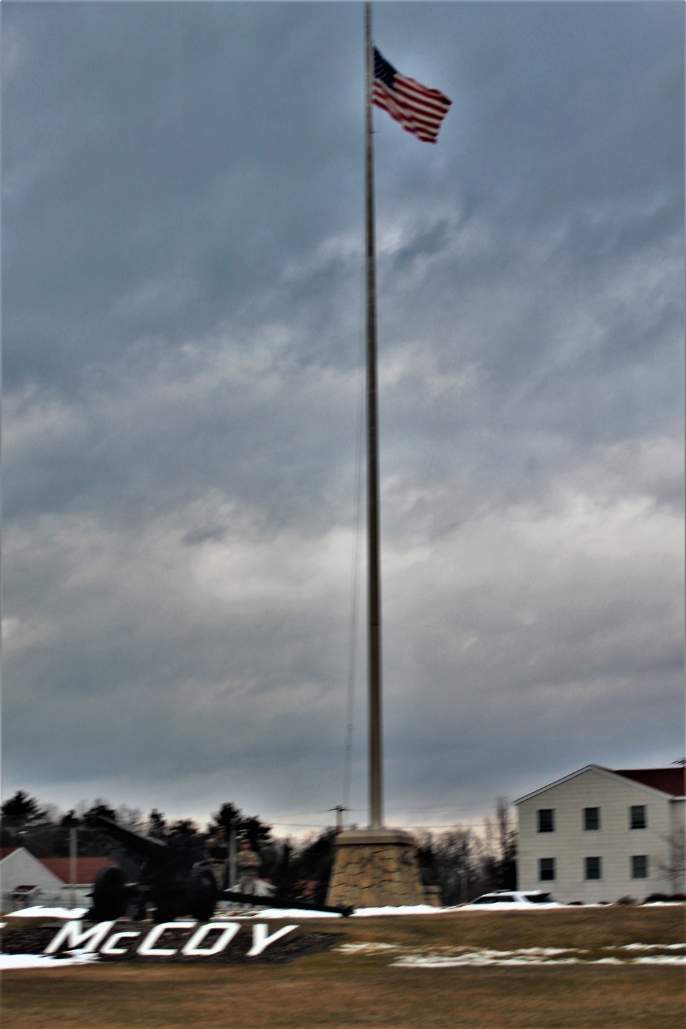 American Flag and Fort McCoy