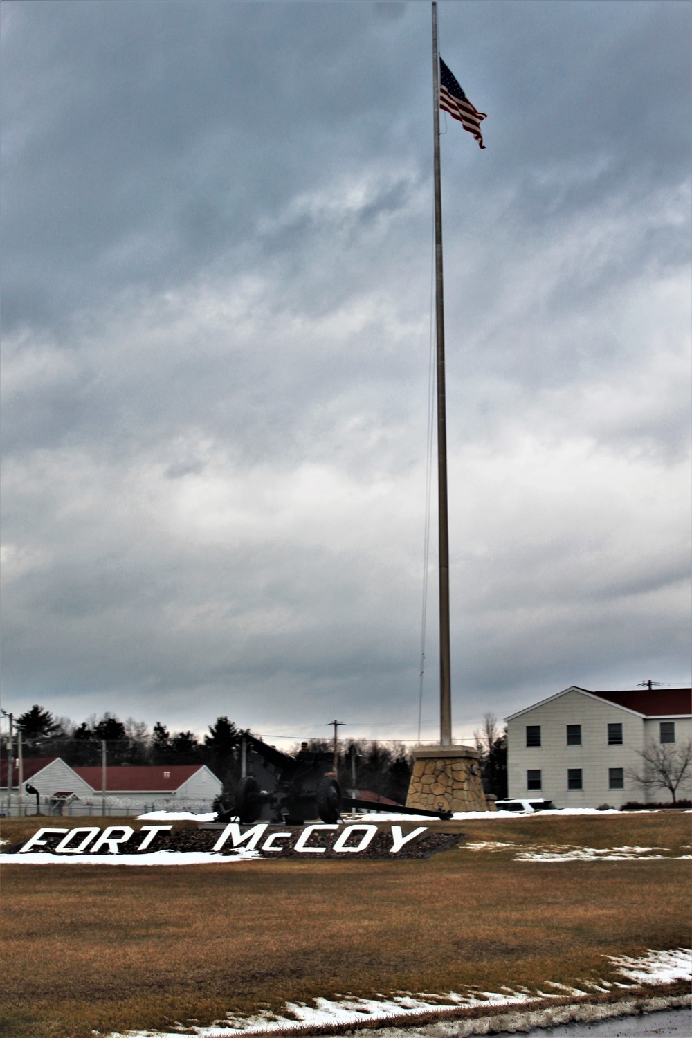 American Flag and Fort McCoy