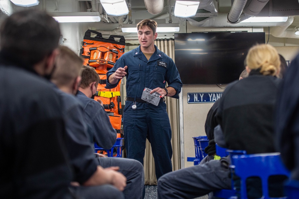 Jason Dunham is a part of the Harry S. Truman Carrier Strike Group, on a scheduled deployment in the U.S. Sixth Fleet area of operations in support of naval operations to maintain maritime security.