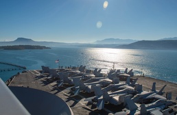 The Harry S. Truman Carrier Strike Group is on a scheduled deployment in the U.S. Sixth Fleet area of operations in support of naval operations to maintain maritime stability and security.