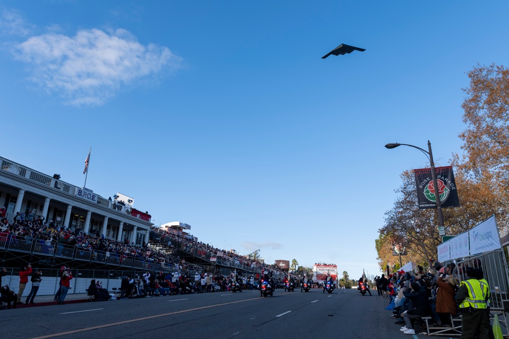 B-2 Spirit performs flyover for the 133rd Rose Parade