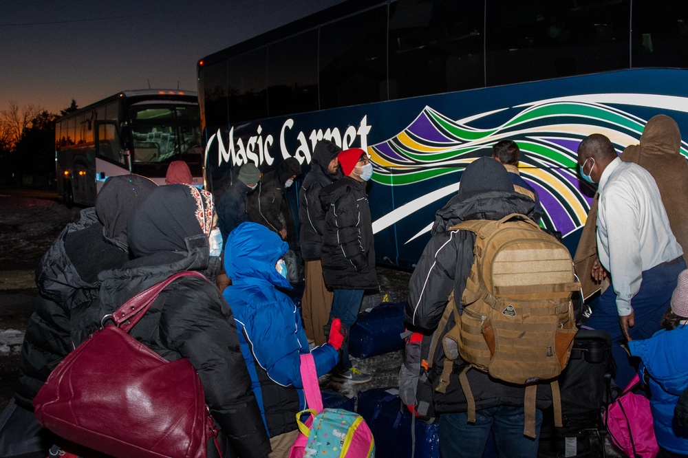 Afghans Depart Fort Pickett