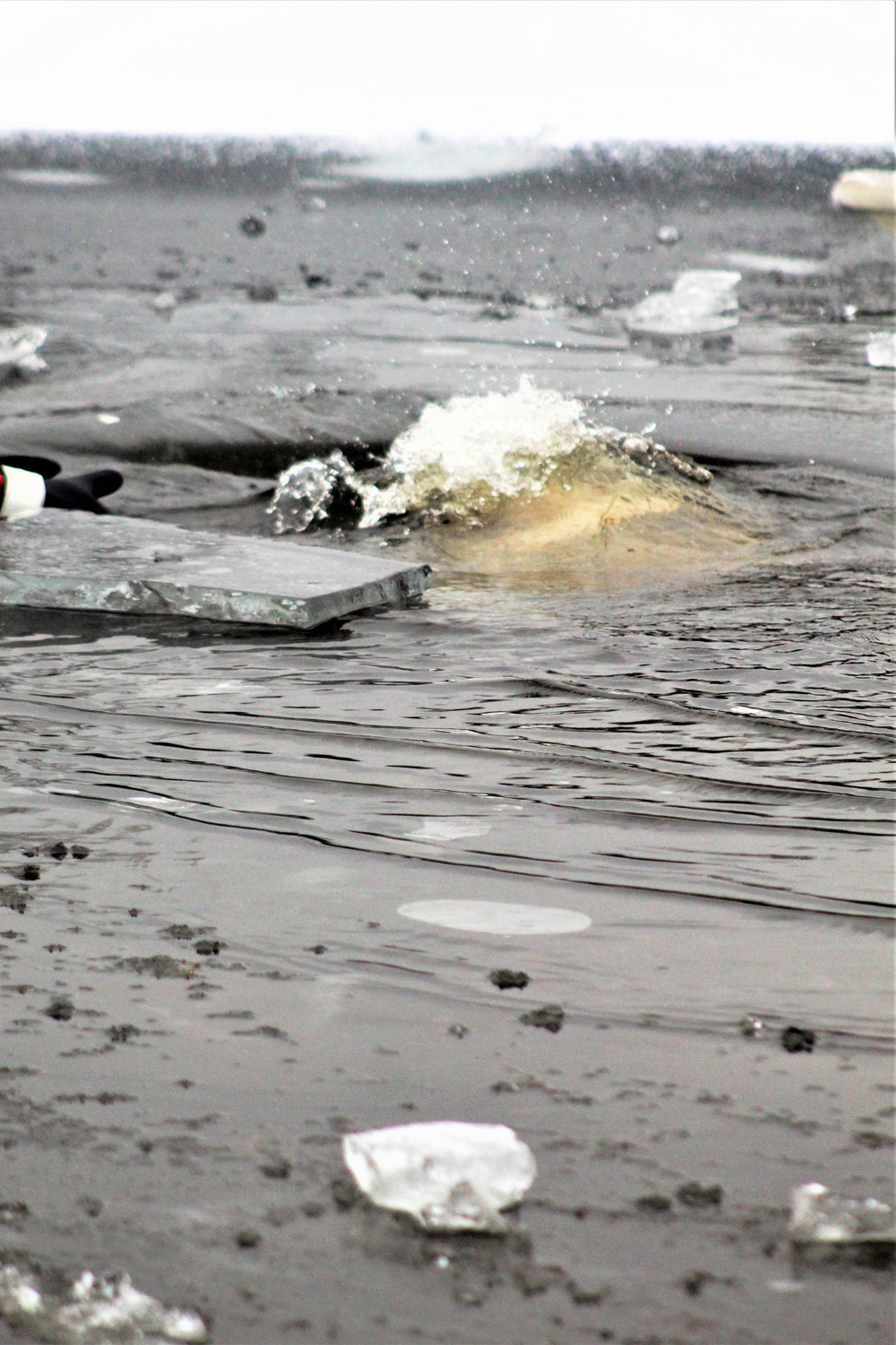 Marines jump in for cold-water immersion training at Fort McCoy