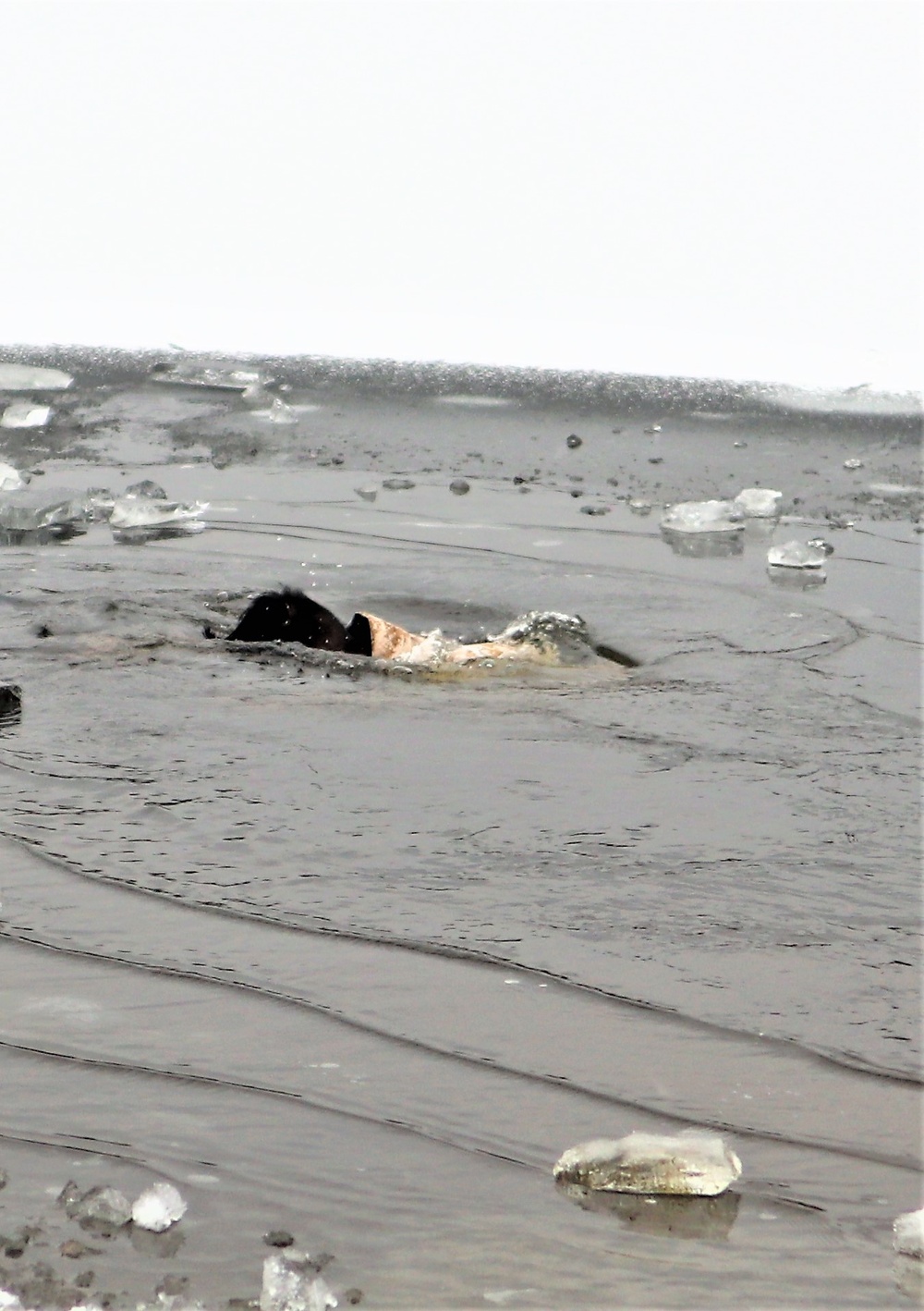 Marines jump in for cold-water immersion training at Fort McCoy