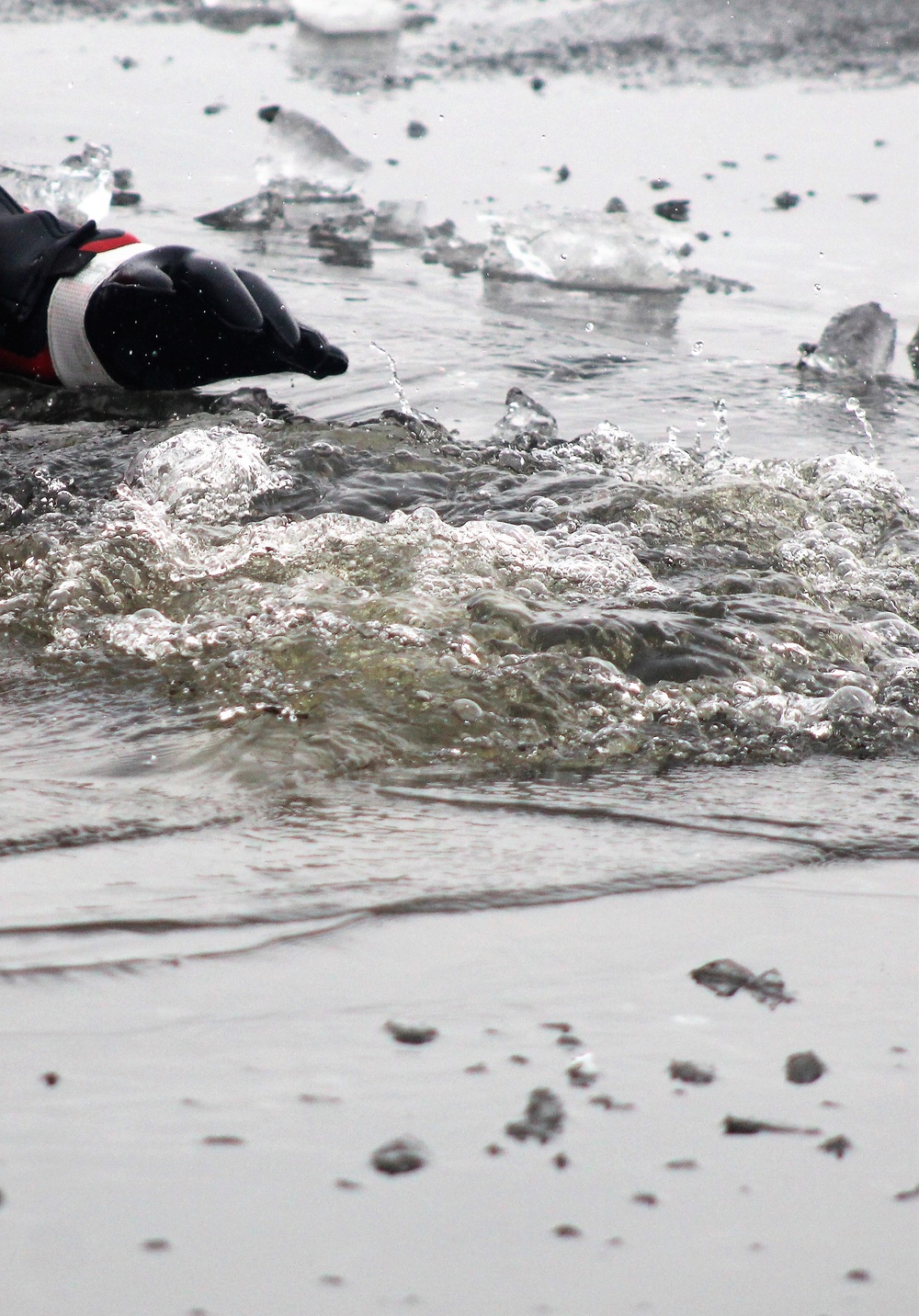 Marines jump in for cold-water immersion training at Fort McCoy